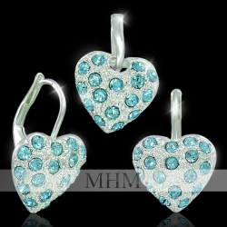 Souprava Srdíčko Aquamarine