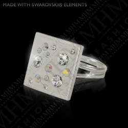 Prsten Čtverec M6 Crystal