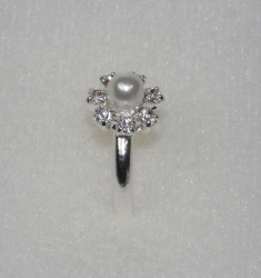 Krystal, perla - stříbro