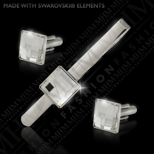 Pánský set šperků s krystaly Swarovski