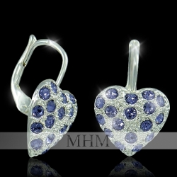 Náušnice Srdíčko Tanzanite