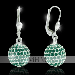 Náušnice Kulička M4 Emerald