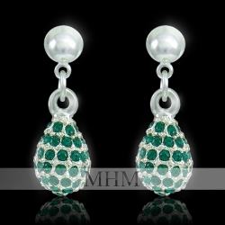 Náušnice Kapka M4 Emerald