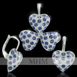 Souprava Srdíčka Tanzanite