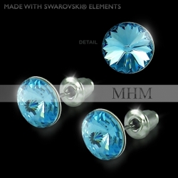 Náušnice Rivoli Aquamarine 8 mm