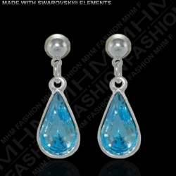 Náušnice Lístek Aquamarine